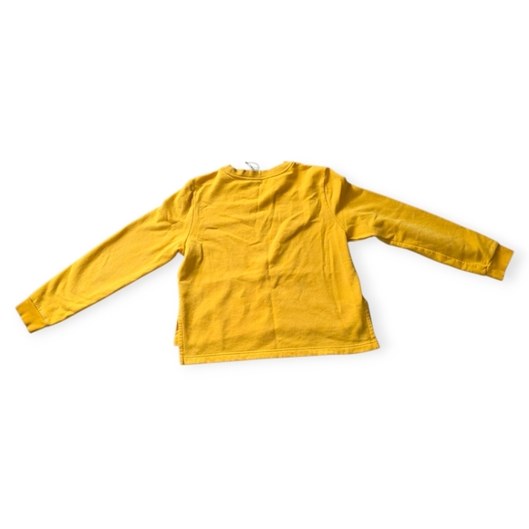 Adidas Cropped Sweater, Color Block Yellow And White, Size M - Picture 8 of 9